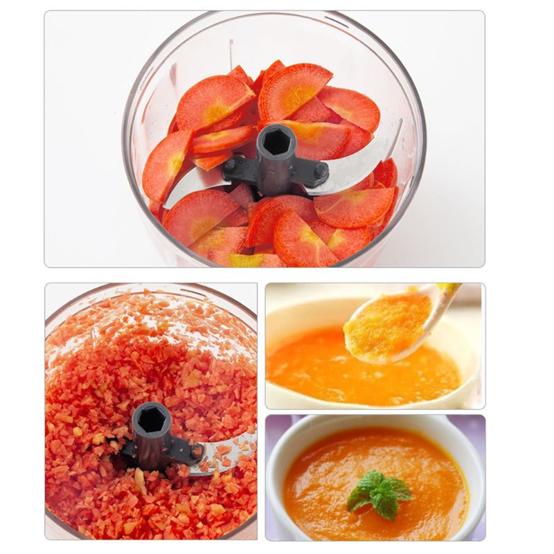 Mini kézi zöldségaprító, 3 pengés/5 pengés kézi mixer húshagyma salátához gyömbéres gyümölcs fokhagyma aprításhoz könnyű
