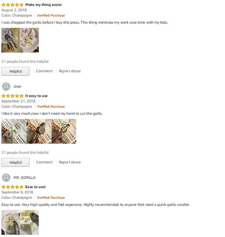 Presă de usturoi de bucătărie profesională Heavy Zrush Usturoi cu mâner moale Ușor de curățat și foarte durabil