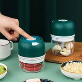 Tocător electric de usturoi de 250 ml, cu încărcare USB portabilă de uz casnic, tocător de ardei iute, mini tocător de carne, amestecător de alimente complementare pentru bebeluși