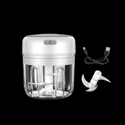 100/250 ml Elektromos fokhagymanyomó Fokhagymanyomó Zöldség Chilis Hús Fokhagyma aprító USB USB nyomógép Konyhai kütyük
