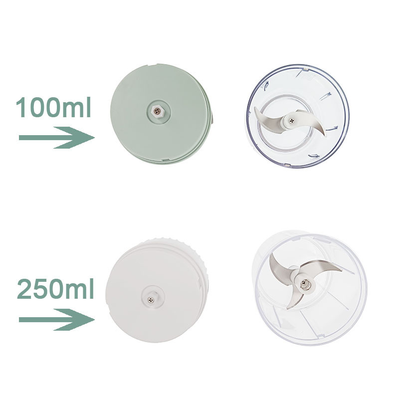 Mini tocător de usturoi electric de 100/250 ml, cu încărcare USB, mașină de zdrobire de ghimbir, rezistentă, durabilă, tocator de legume, instrument de bucătărie