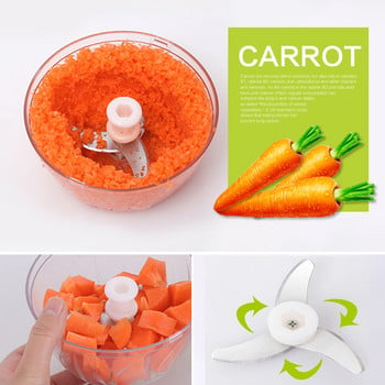 Χειροκίνητος κόφτης φρούτων λαχανικών Hand Twist Pull Food Cutter Κρεμμυδιούς ξηροί καρποί Μύλος κιμάς Τεμαχιστής Σκόρδο Κόφτης Αξεσουάρ κουζίνας