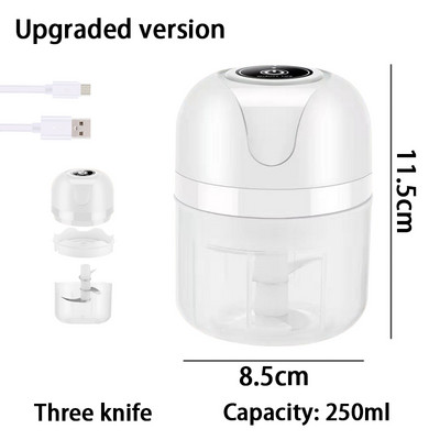 Zdrobitor de usturoi Răzătoare Presă Dicer Mașină de tocat Tocător Tocător de carne Mini Blender electric de usturoi Accesorii de bucătărie