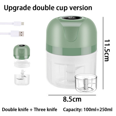 Zdrobitor de usturoi Răzătoare Presă Dicer Mașină de tocat Tocător Tocător de carne Mini Blender electric de usturoi Accesorii de bucătărie