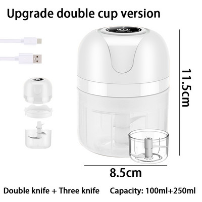 Zdrobitor de usturoi Răzătoare Presă Dicer Mașină de tocat Tocător Tocător de carne Mini Blender electric de usturoi Accesorii de bucătărie