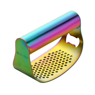 1X rankinis lenktas česnako spaudiklis, nerūdijančio plieno česnako smulkintuvas