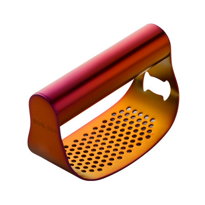 1X rankinis lenktas česnako spaudiklis, nerūdijančio plieno česnako smulkintuvas