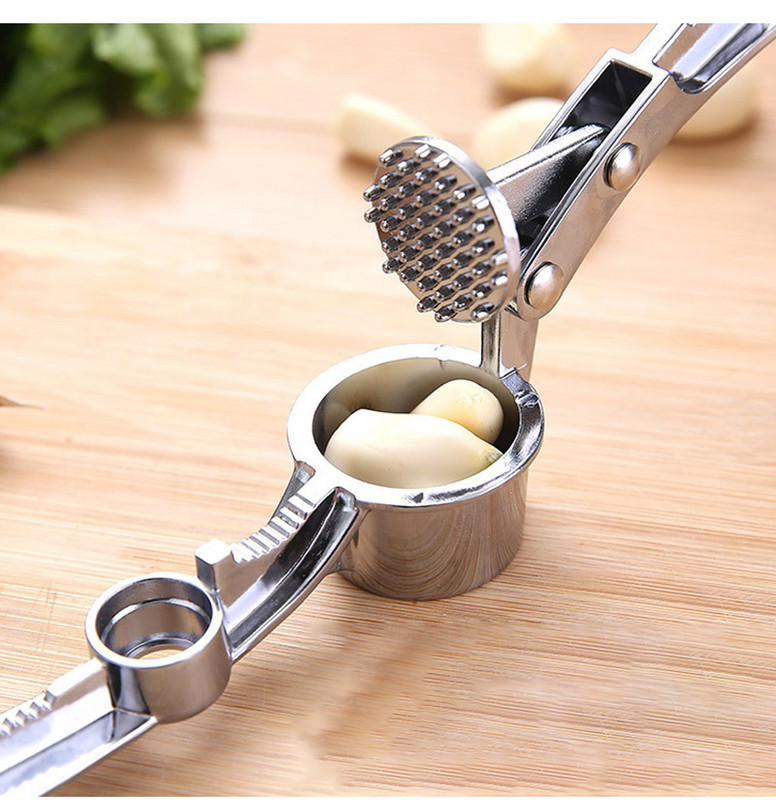 Presă manuală de usturoi Concasor de usturoi din oțel inoxidabil Storcator de ghimbir Tocăniță de tocat usturoi Gadgets de bucătărie