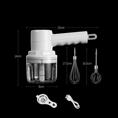 Daugiafunkcinis elektrinis česnako smulkintuvas smulkintuvas daržovių pjaustyklės smulkintuvas Mini maišytuvas smulkintuvas Įkraunamas trintuvas virtuvės daiktas