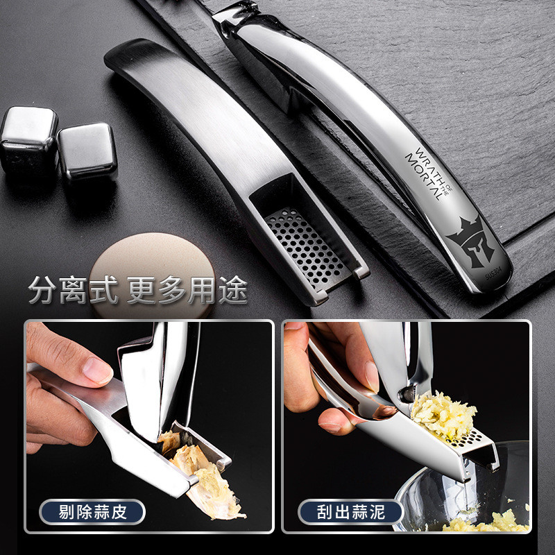 Nuimamas precizinis liejimas 304 nerūdijančio plieno česnako presas buitinis rankinis česnako spaustukas česnakų trynimo virtuvės įrankiai