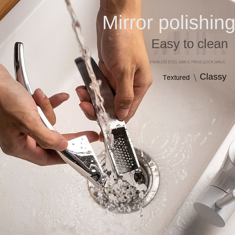 Nuimamas precizinis liejimas 304 nerūdijančio plieno česnako presas buitinis rankinis česnako spaustukas česnakų trynimo virtuvės įrankiai
