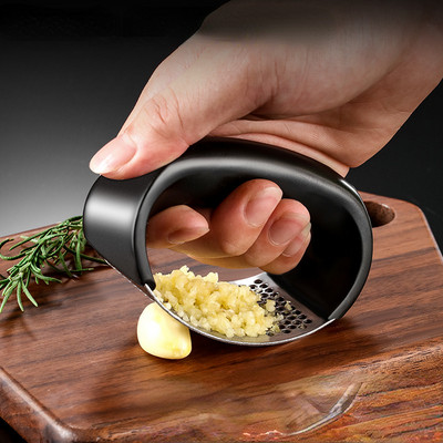 Presă de usturoi din oțel inoxidabil Presă de usturoi de bucătărie Masina de usturoi manuală Accesorii pentru bucătărie Accesorii pentru Gadget de casă pentru legume