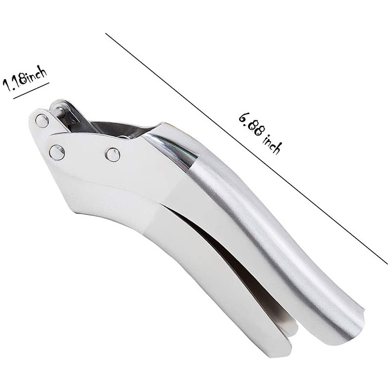 Könnyen kinyomható fokhagymaprés, nagy teherbírású, 18/8-as rozsdamentes acél fokhagymadaráló/daráló ergonomikus fogantyúval, konyhai eszközök