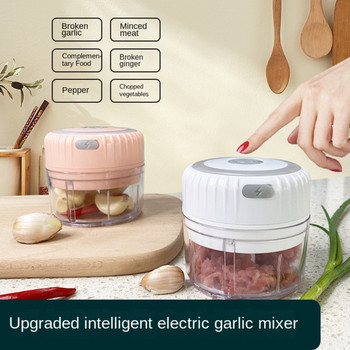 100/250mL Μίνι ηλεκτρικός κόφτης σκόρδου USB Charging Ginger Machine Masher Sturdy ανθεκτικό τσίλι Εργαλείο κουζίνας για θρυμματιστή λαχανικών