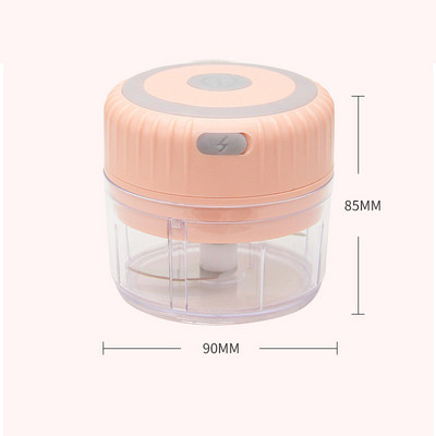 100/250 ml-es mini elektromos fokhagyma aprító, USB töltő, gyömbérnyomógép Erős, tartós chili zöldségtörő konyhai eszköz