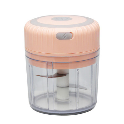 100/250 ml-es mini elektromos fokhagyma aprító, USB töltő, gyömbérnyomógép Erős, tartós chili zöldségtörő konyhai eszköz