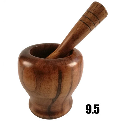 Bambusov drveni tarionik i set tučaka s poklopcem, žlica, mlin, preša, drobilica, gnječilica za papar, češnjak, začinsko bilje J2Y