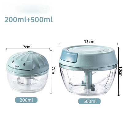 200/500/1000 ml Gnječilica za češnjak Višenamjenski mlin za mljevenje mesa Triturator Izdržljiva gnječilica za čili i đumbir Rezač povrća Kuhinjski alat