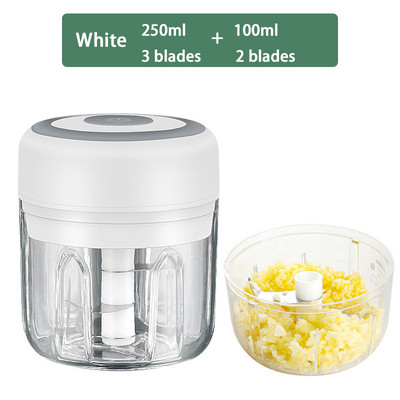 Električna sjeckalica za češnjak USB punjivi mlin za meso Magnetski senzor Sigurna upotreba Kuhinjska drobilica za hranu Sjeckalica Stroj