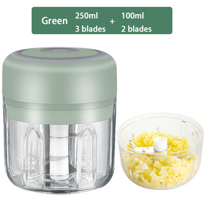 Električna sjeckalica za češnjak USB punjivi mlin za meso Magnetski senzor Sigurna upotreba Kuhinjska drobilica za hranu Sjeckalica Stroj