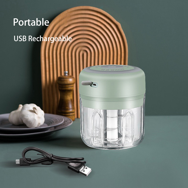 Električna sjeckalica za češnjak USB punjivi mlin za meso Magnetski senzor Sigurna upotreba Kuhinjska drobilica za hranu Sjeckalica Stroj