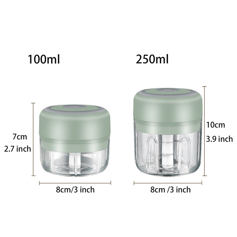 Električna sjeckalica za češnjak USB punjivi mlin za meso Magnetski senzor Sigurna upotreba Kuhinjska drobilica za hranu Sjeckalica Stroj