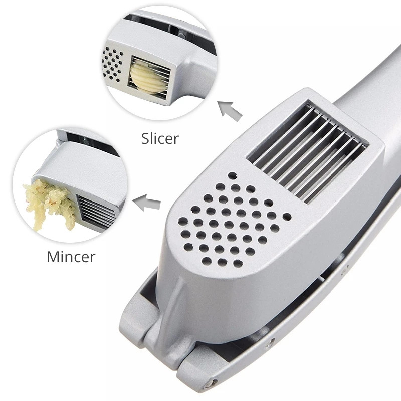 Rezač za češnjak 2 u 1 Mjesec za mljevenje češnjaka i đumbira od legure s rezanjem češnjaka Preša za češnjak Kuhinjski alati za kuhanje