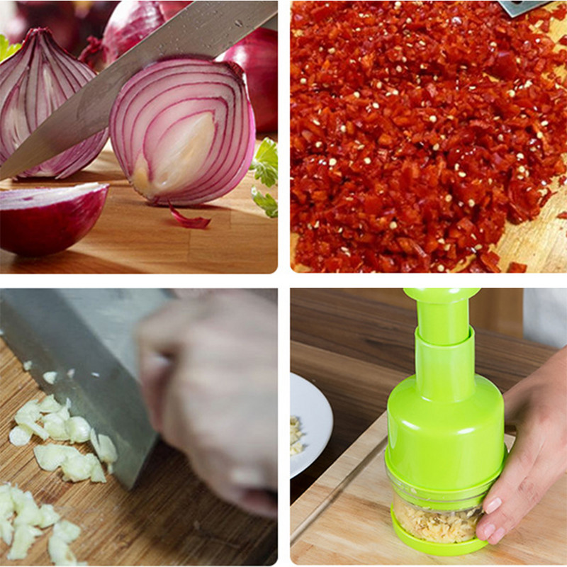 Patvarus daugiafunkcis rankinis svogūnų smulkintuvas Česnakų smulkintuvas Presuojamas maisto pjaustytuvas Daržovių pjaustyklė Skustukas Smulkintuvas Virtuvės įrankiai