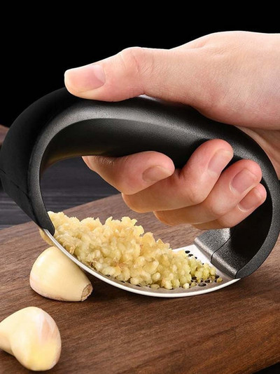 Presă de usturoi inoxidabilă Dispozitiv de presare manuală pentru usturoi de uz casnic Presă de bucătărie Presă de usturoi Instrumente pentru usturoi ghimbir Accesorii pentru bucătărie Instrumente