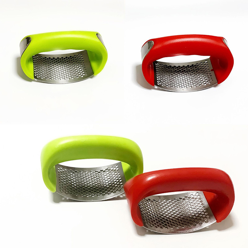 Oțel inoxidabil pentru zdrobire usturoi Presă de usturoi Mașină de tocat usturoiul manual Unelte pentru tocat usturoi Curbe Fructe Legume Instrumente Gadget de bucătărie