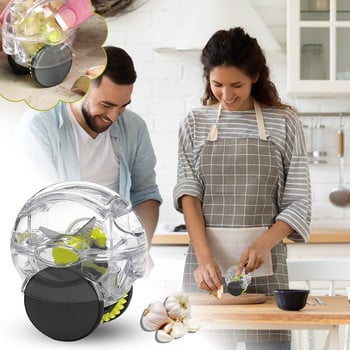 Εγχειρίδιο Rolling Garlic Presses Poshed Garlic Manual Press Food Chopper Grinder Cotter Twist Prevent Tears Εργαλείο κουζίνας