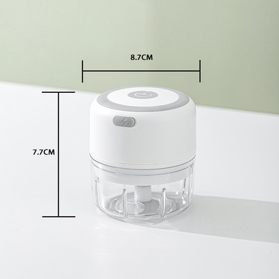 Električna gnječilica za češnjak USB punjenje Čvrsti izdržljivi mini mlin Sjeckalica Zdrobljeni đumbir Samljeven svježi čili