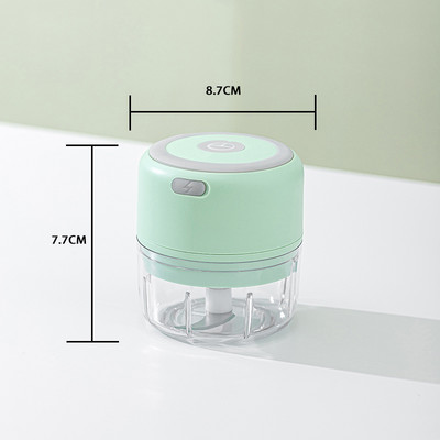 Električna gnječilica za češnjak USB punjenje Čvrsti izdržljivi mini mlin Sjeckalica Zdrobljeni đumbir Samljeven svježi čili