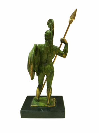 Статуетка Ahelos, Ахил, Метална, Зелена оксидация, 13 см