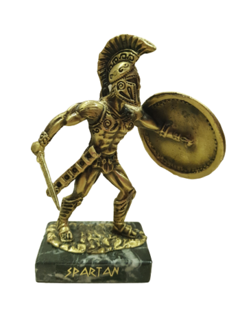 Статуетка Ahelos, Спартански войн, Метална, Златист, 12 см.