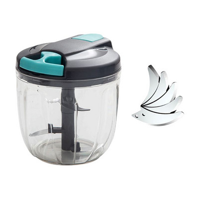 Mažas rankinis daržovių smulkintuvas 3/5 peiliukų rankinis maišytuvas mėsos svogūnų salotoms imbiero vaisiams česnakams smulkinti lengvas