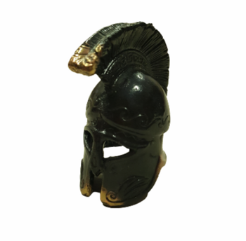 Статуетка Ahelos, Шлем, Нисък гребен, Метален, Черна оксидация, 8 см