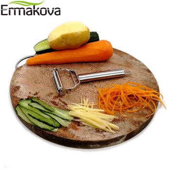 ERMAKOVA Dual Fruit Vegetable Peele&Julienne Peeler Cutter Αιχμηρός ανοξείδωτος Τρίφτης πατάτας Καρότο Πλάνισμα Εργαλεία κουζίνας