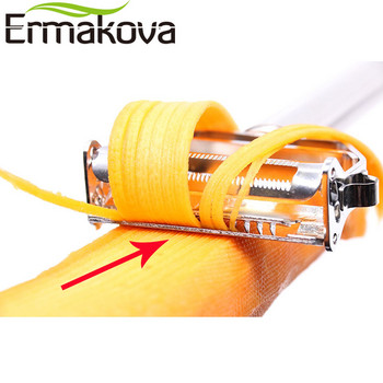 ERMAKOVA Dual Fruit Vegetable Peele&Julienne Peeler Cutter Αιχμηρός ανοξείδωτος Τρίφτης πατάτας Καρότο Πλάνισμα Εργαλεία κουζίνας