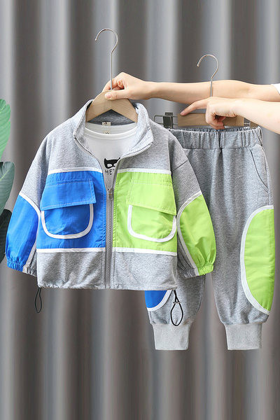 Vaikiškas rinkinys su užtrauktuku ir kišene