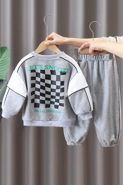 Dječji ležerni set hlača i bluza za dječake