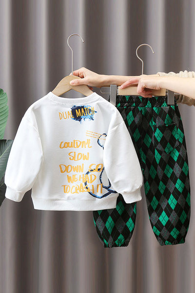 Dječački jesensko-zimski set hlača i bluze s pintom