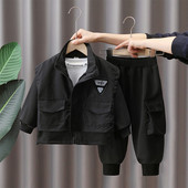 Elegantan set hlača i jakne s džepom za dječake