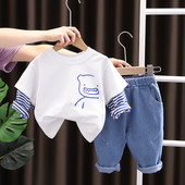 Set bluză și bluză cu imprimeu formal pentru băieți