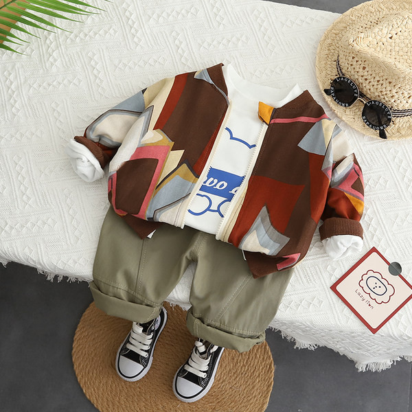 Trodijelni casual dječji set za dječake