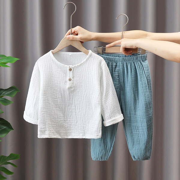 Vaikiškų plačių kelnių ir palaidinių komplektas berniukams