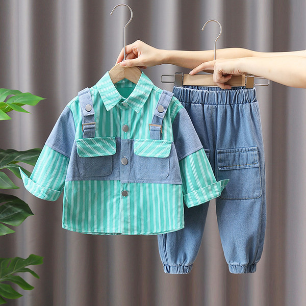 Set casual pentru copii pentru baieti cu buzunar