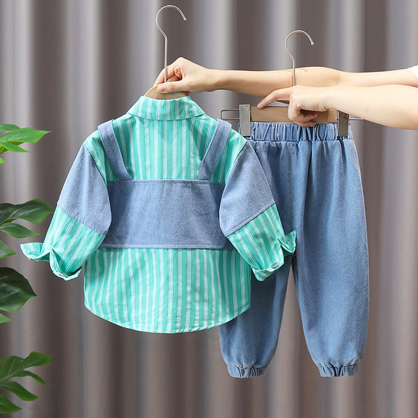 Set casual pentru copii pentru baieti cu buzunar