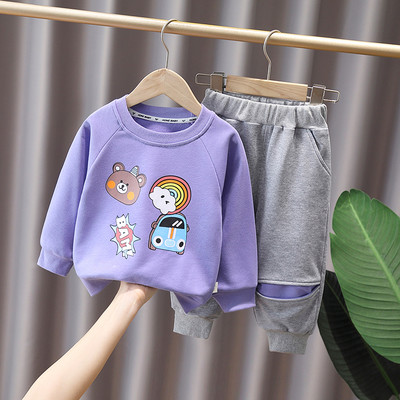 Vaikiškų plėšytų motyvų kelnių ir aplikacijų palaidinės rinkinys berniukams