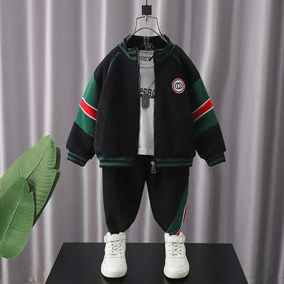 Laste sügiskomplekt poistele krae ja taskuga